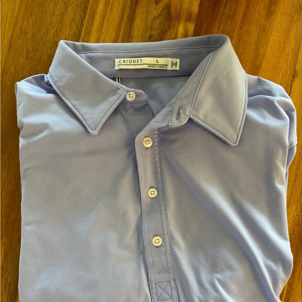 Criquet - Performance Range Polo - Size Large - Lavender - NWOT.